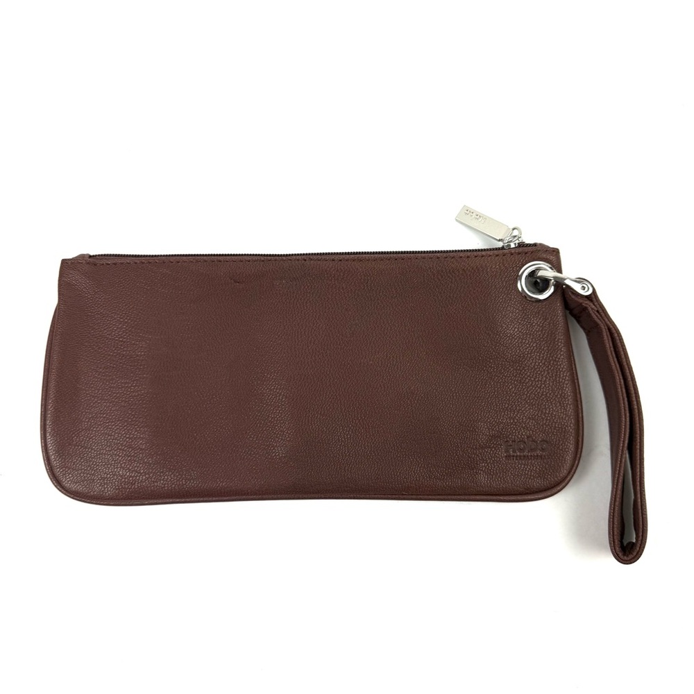 Hobo International Vida Wristlet Brown Leather Clutch Wallet Night Out Bag New‎